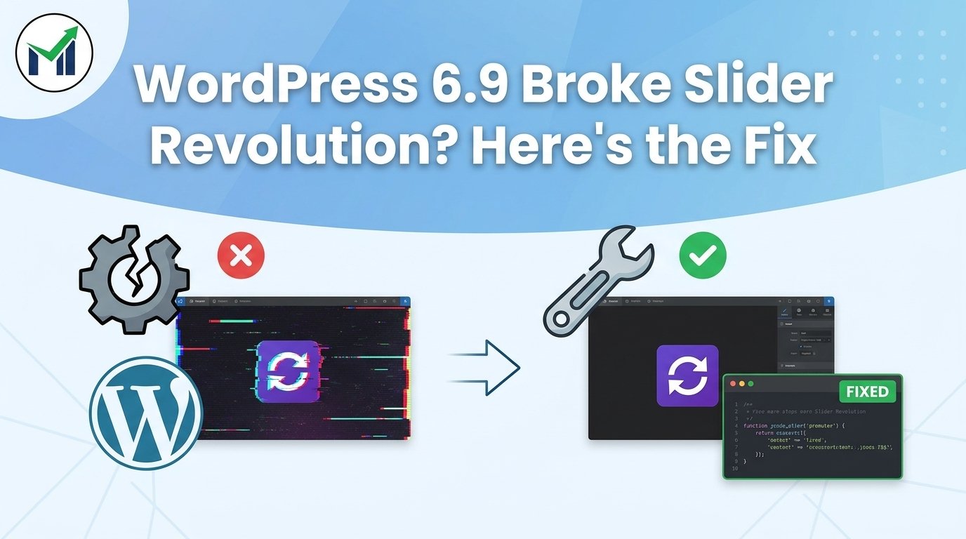 WordPress 6.9 Broke Slider Revolution? Here's the Fix
